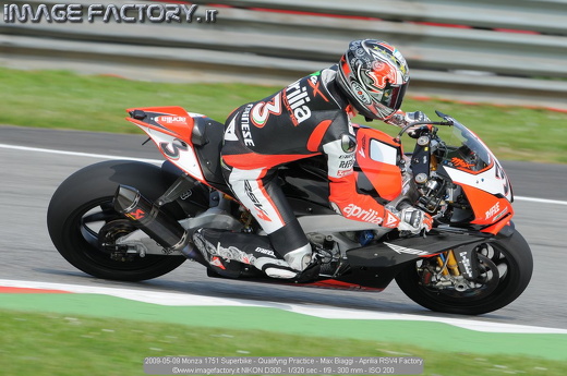 2009-05-09 Monza 1751 Superbike - Qualifyng Practice - Max Biaggi - Aprilia RSV4 Factory